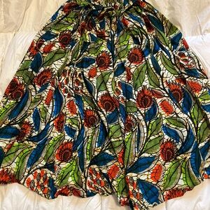 Colorful Floral Women's Midi Skirt